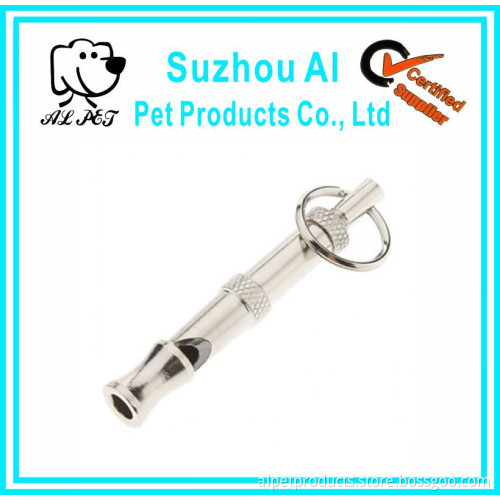 Pet Training Products Silver Ultrasonic Dog Whistle with Customized Lanyard